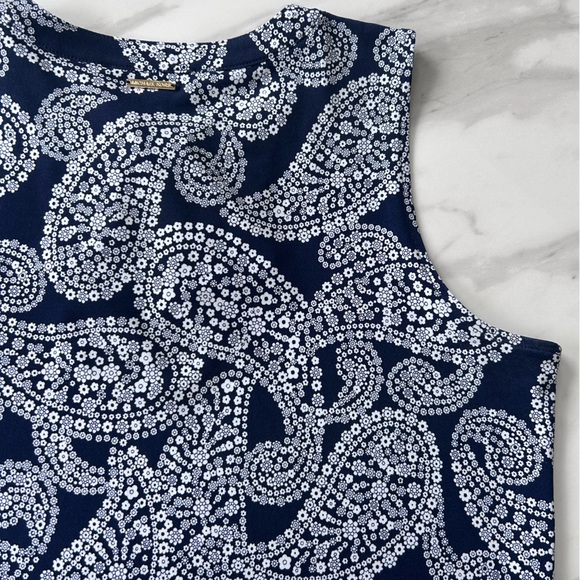 MICHAEL Michael Kors Navy and White Paisley Dress - Picture 11 of 13